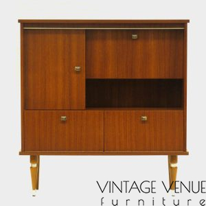 Vintage mid century boekenkast highboard dressoir