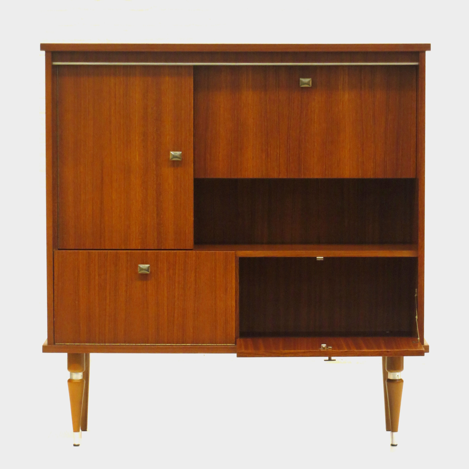 Vintage mid century boekenkast highboard dressoir Vintage mid century boekenkast highboard dressoir