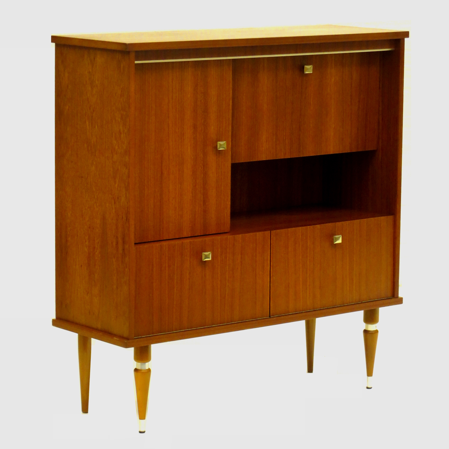 Vintage mid century boekenkast highboard dressoir Vintage mid century boekenkast highboard dressoir