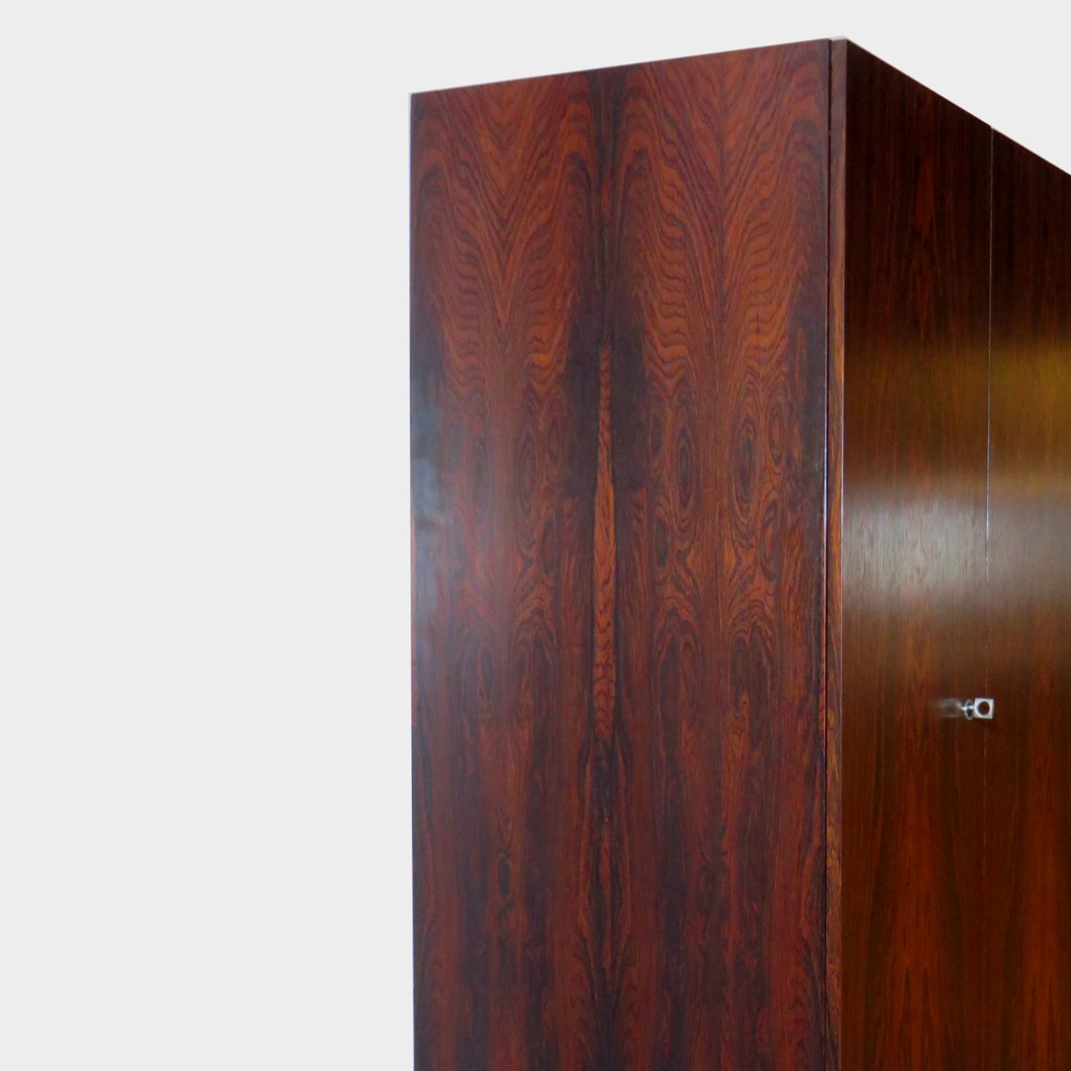 Grote vintage 6-deurs kledingkast in palissander uit de jaren 60