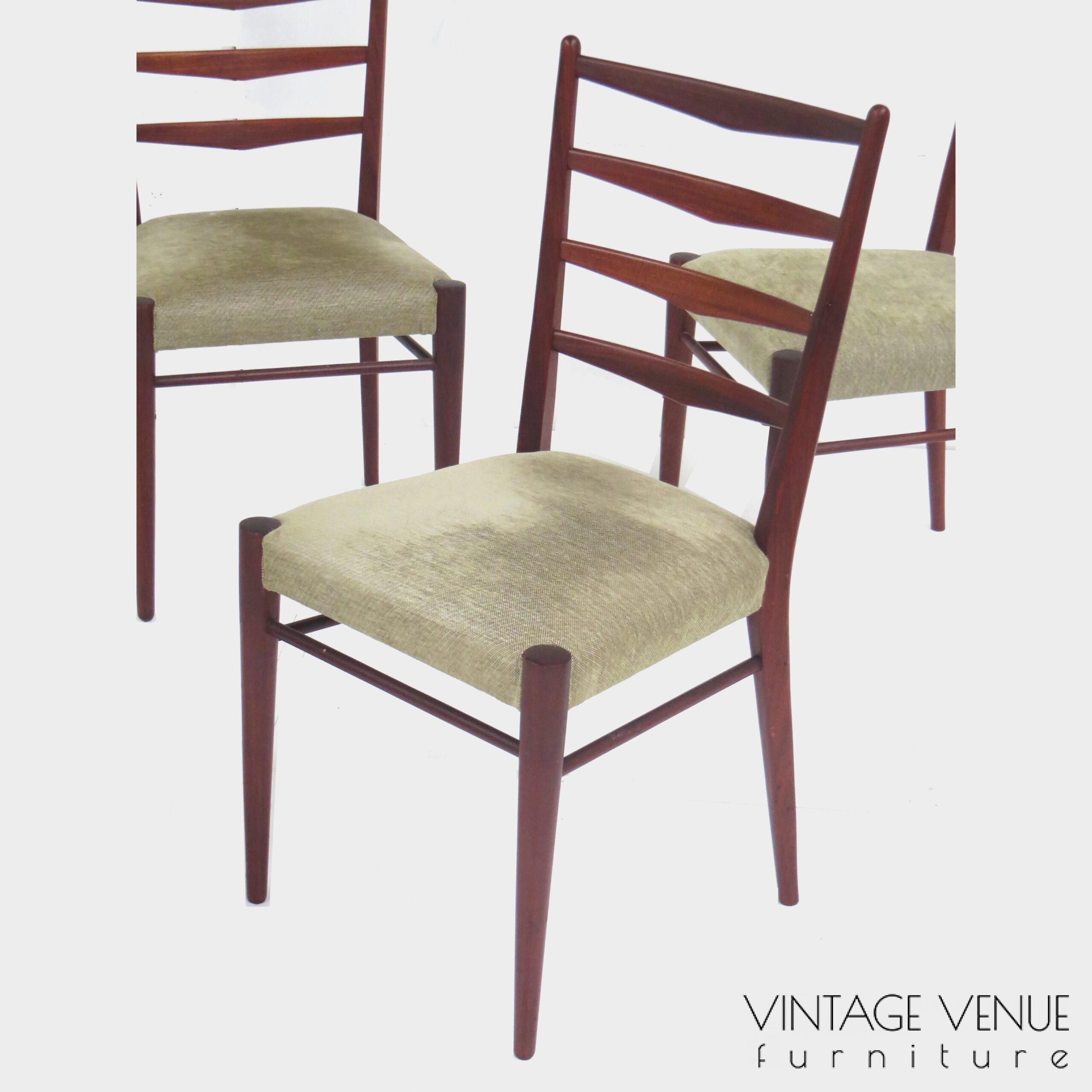 Set of 5 original mid century retro teak dining chairs, model ST09 designed by Cees Braakman for Pastoe, 1960s / 5x vintage retro chairs model ST09 design by Cees Braakman / Pastoe 1950s '60s '70s