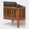 Vintage mid century modern black leather chair, model "Monte Carlo" made of solid rosewood only between 1965-1967 / Vintage zwart leer leren fauteuil van massief palissander jaren 60
