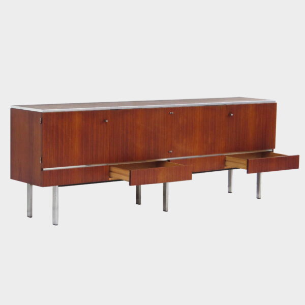 Vintage mid century modern sideboard (in between lowboard & highboard) made of rosewood palisander, 1960s / Vintage retro dressoir - dressoirkast gemaakt van palissander in de jaren 60