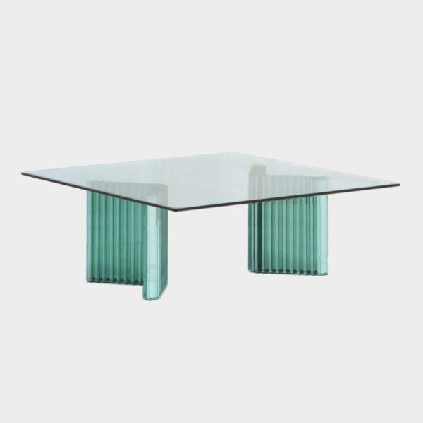 Vintage mid century modern Italian design Ravello style glass coffee table, 1970s / Vintage Italiaanse design salontafel van glas, glazen design tafel jaren 60 70