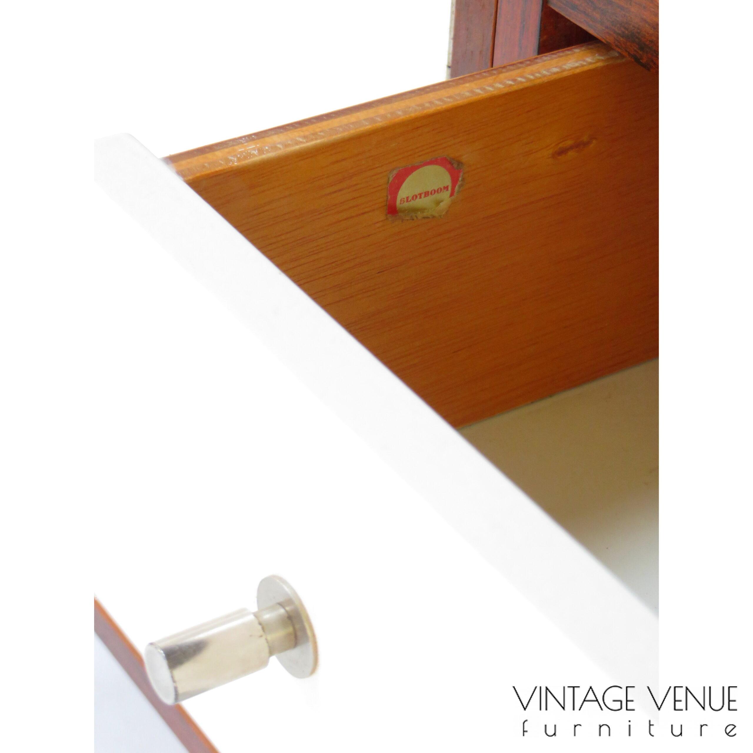 Vintage mid century wall unit system with hanging sideboard & bookshelves design by Anton Slotboom for Lockwood, 1960s / Vintage retro staand wandsysteem met zwevend dressoir & boekenplanken design van Anton Slotboom voor Lockwood, jaren 60