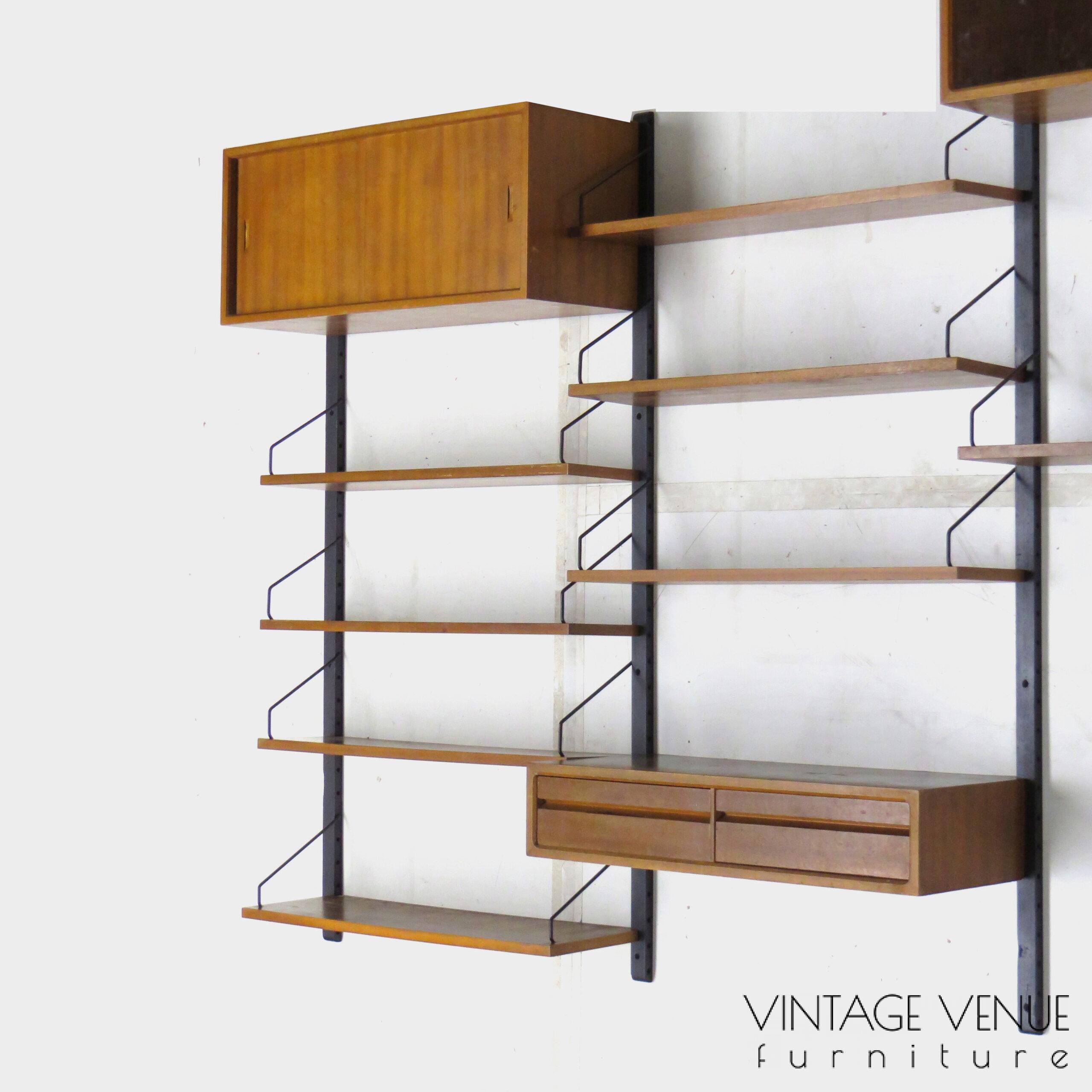 Vintage mid-century Poul Cadovius Royal System Wall Unit with cabinet, chest of drawers & shelves, Denmark 1960s / Vintage retro Danish design wall system Royal System by Poul Cadovius with chest of drawers, chest of drawers & shelves, Denmark 1950s 60s 70s Vintage mid-century Poul Cadovius Royal System Wall Unit with cabinet, chest of drawers & shelves, Denmark 1960s / Vintage retro Danish design wall system Royal System by Poul Cadovius with chest of drawers, chest of drawers & shelves, Denmark 1950s 60s 70s