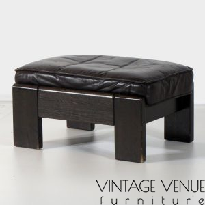 Profile photo of the right side vintage Leolux ottoman footstool ottoman