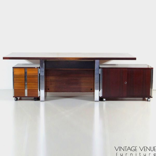 Profile photo of vintage rosewood executive desk Ennio Fazioli / Ico Parisi